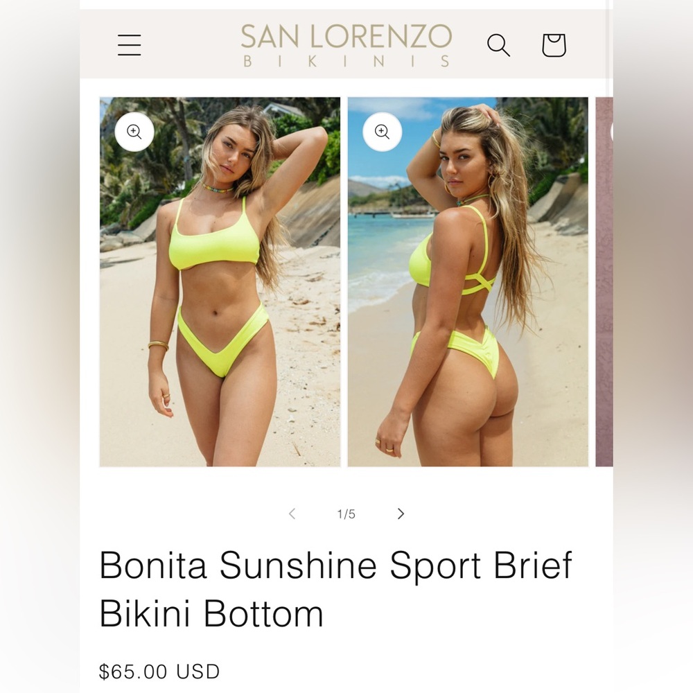 San Lorenzo set LG sport cross top and XL brief bottoms. Brand new